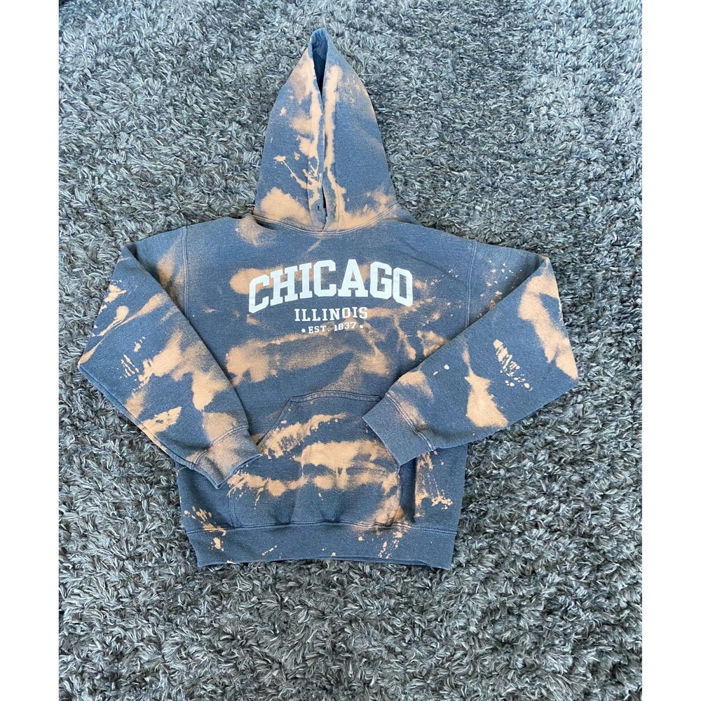 Chicago Hoodie *Hand Bleached*
